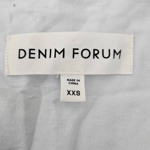 🆓 FREE DENIM FORUM Light Blue Button Down Long Sleeve Top Extra Extra Small - Picture 6 of 8